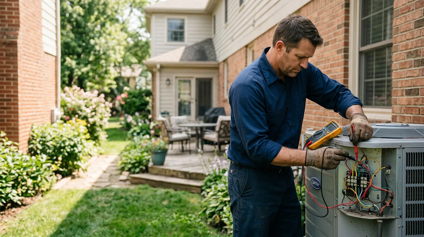 HVAC technician working near Grand Mound, IA